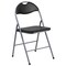 Emma and Oliver 2 Pack Vinyl Metal Folding Chair with Carrying Handle